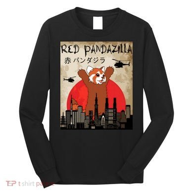 Red Panda Lover, Funny Red Pandazilla Long Sleeve Shirt