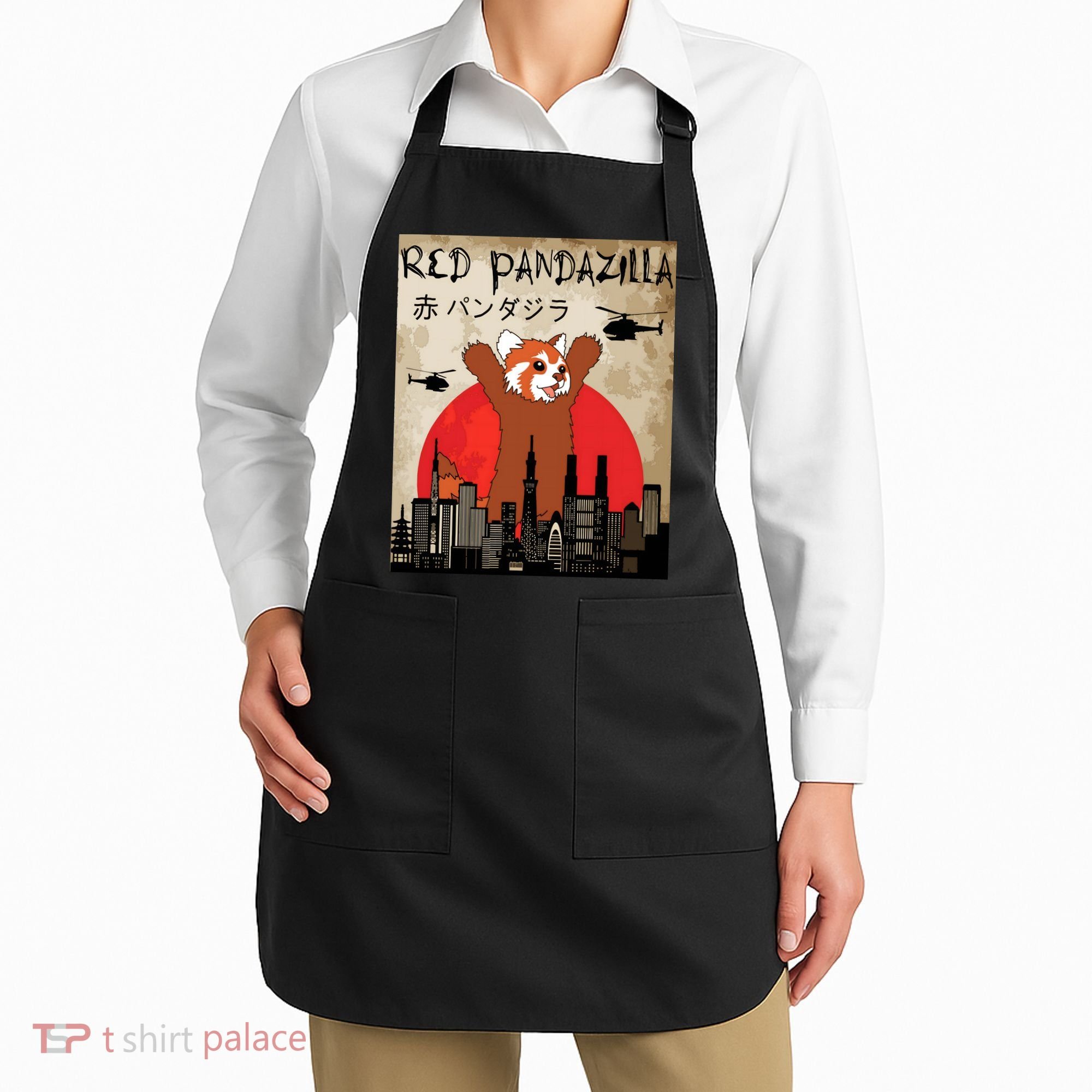 Red Panda Lover, Funny Red Pandazilla Apron