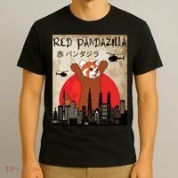 Red Panda Lover, Funny Red Pandazilla T-Shirt thumb 3