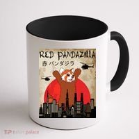 Red Panda Lover, Funny Red Pandazilla Coffee Mug thumb 1