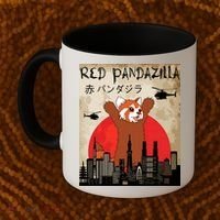 Red Panda Lover, Funny Red Pandazilla Coffee Mug thumb 2
