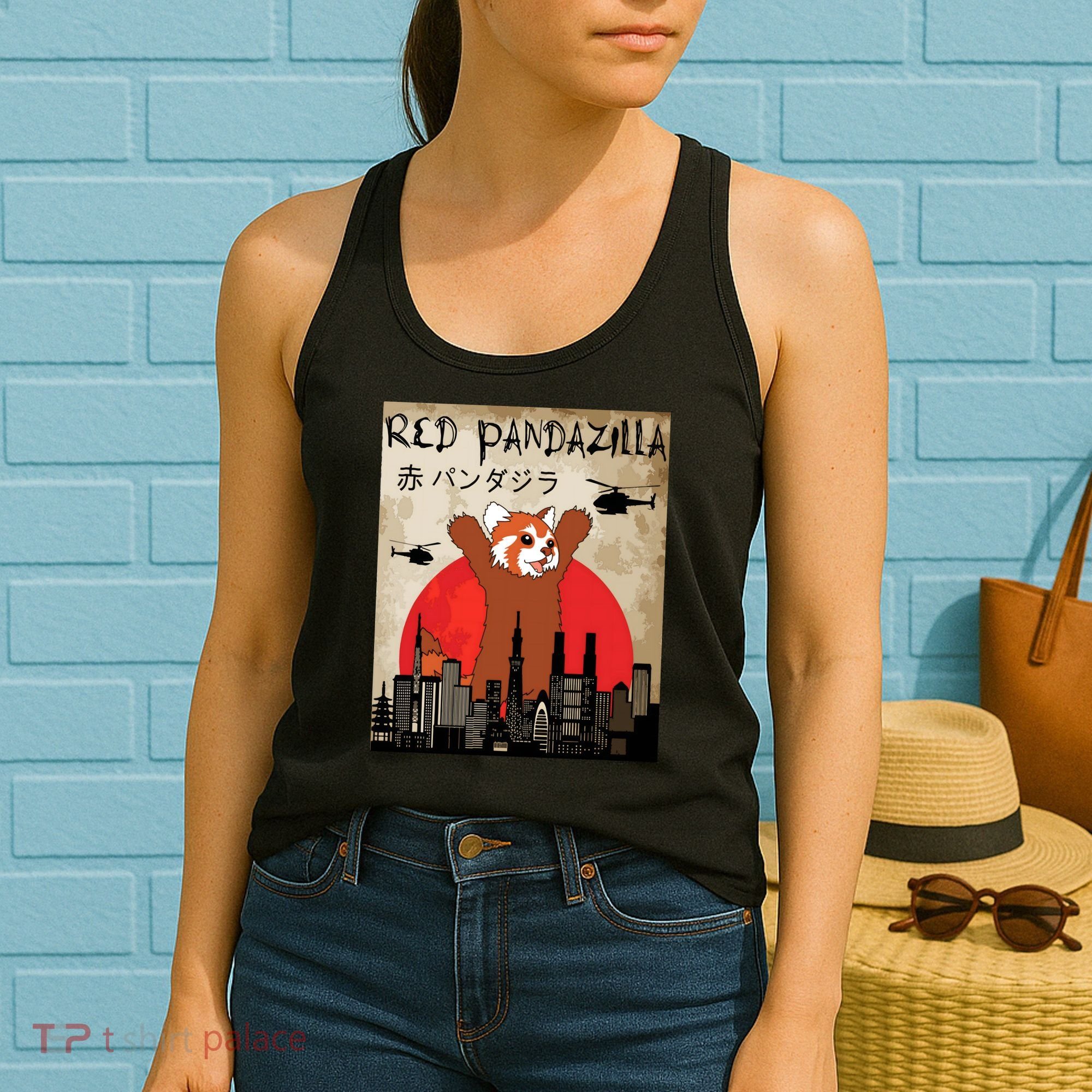 Red Panda Lover, Funny Red Pandazilla Women's Tank Top