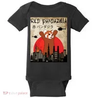Red Panda Lover, Funny Red Pandazilla Baby Bodysuit thumb 0