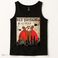 Red Panda Lover, Funny Red Pandazilla Tank Top thumb 2