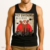 Red Panda Lover, Funny Red Pandazilla Tank Top thumb 3