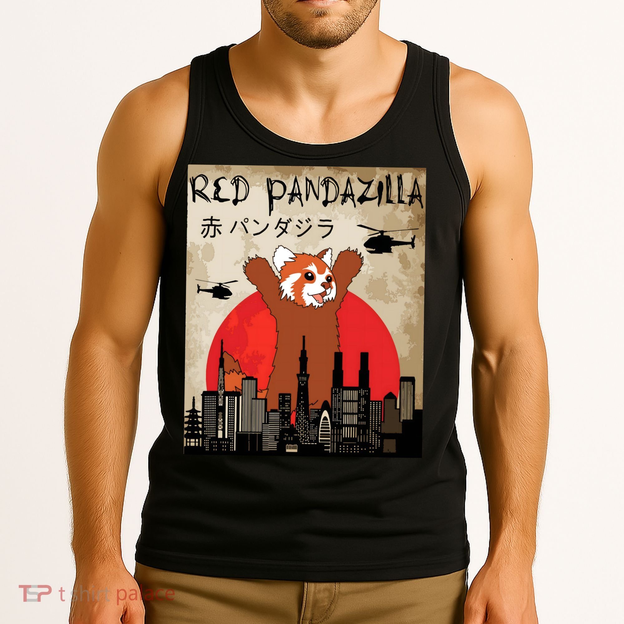 Red Panda Lover, Funny Red Pandazilla Tank Top