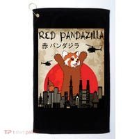 Red Panda Lover, Funny Red Pandazilla Golf Towel thumb 0