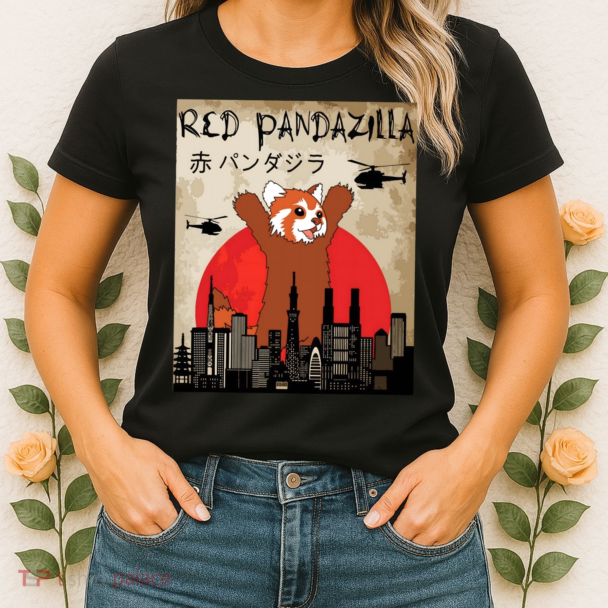 Red Panda Lover, Funny Red Pandazilla Women's T-Shirt