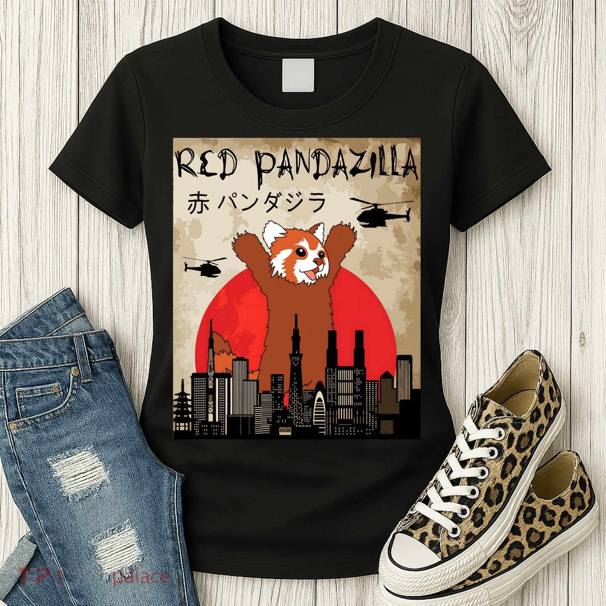 Red Panda Lover, Funny Red Pandazilla Women's T-Shirt