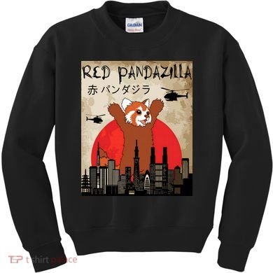 Red Panda Lover, Funny Red Pandazilla Kids Sweatshirt