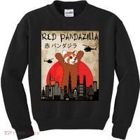 Red Panda Lover, Funny Red Pandazilla Kids Sweatshirt thumb 0