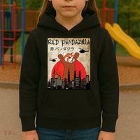 Red Panda Lover, Funny Red Pandazilla Kids Hoodie thumb 3