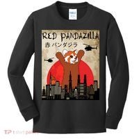 Red Panda Lover, Funny Red Pandazilla Kids Long Sleeve Shirt thumb 0