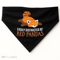 Red Panda Love Easily Distracted By Red Pandas USA-Made Doggie Bandana thumb 0