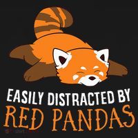 Red Panda Love Easily Distracted By Red Pandas USA-Made Doggie Bandana thumb 2
