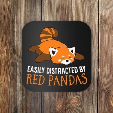 Red Panda Love Easily Distracted By Red Pandas Coaster