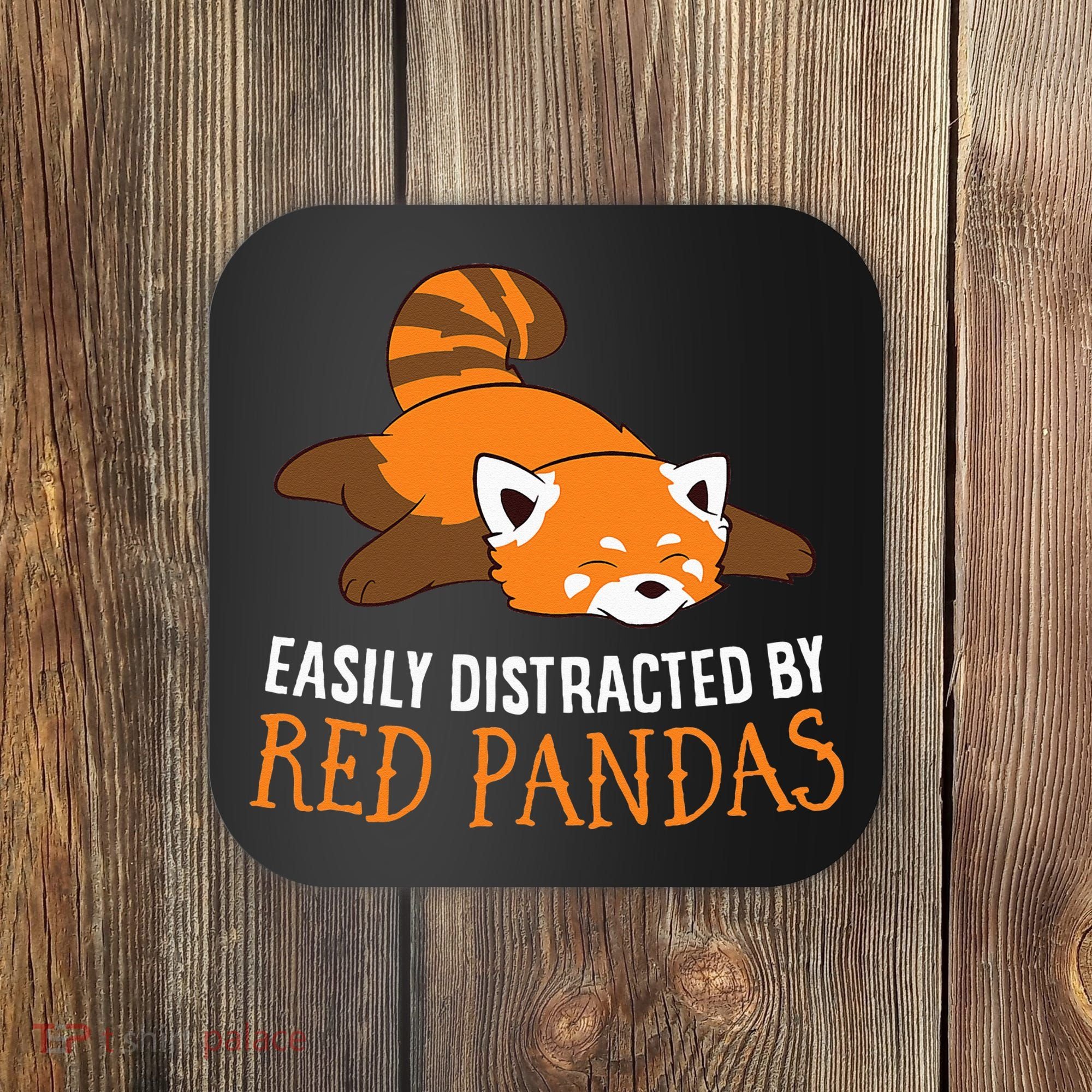 Red Panda Love Easily Distracted By Red Pandas Coaster