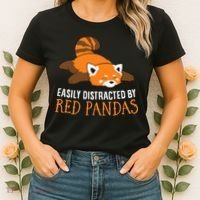 Red Panda Love Easily Distracted By Red Pandas Women's T-Shirt thumb 2