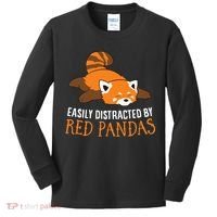 Red Panda Love Easily Distracted By Red Pandas Kids Long Sleeve Shirt thumb 0