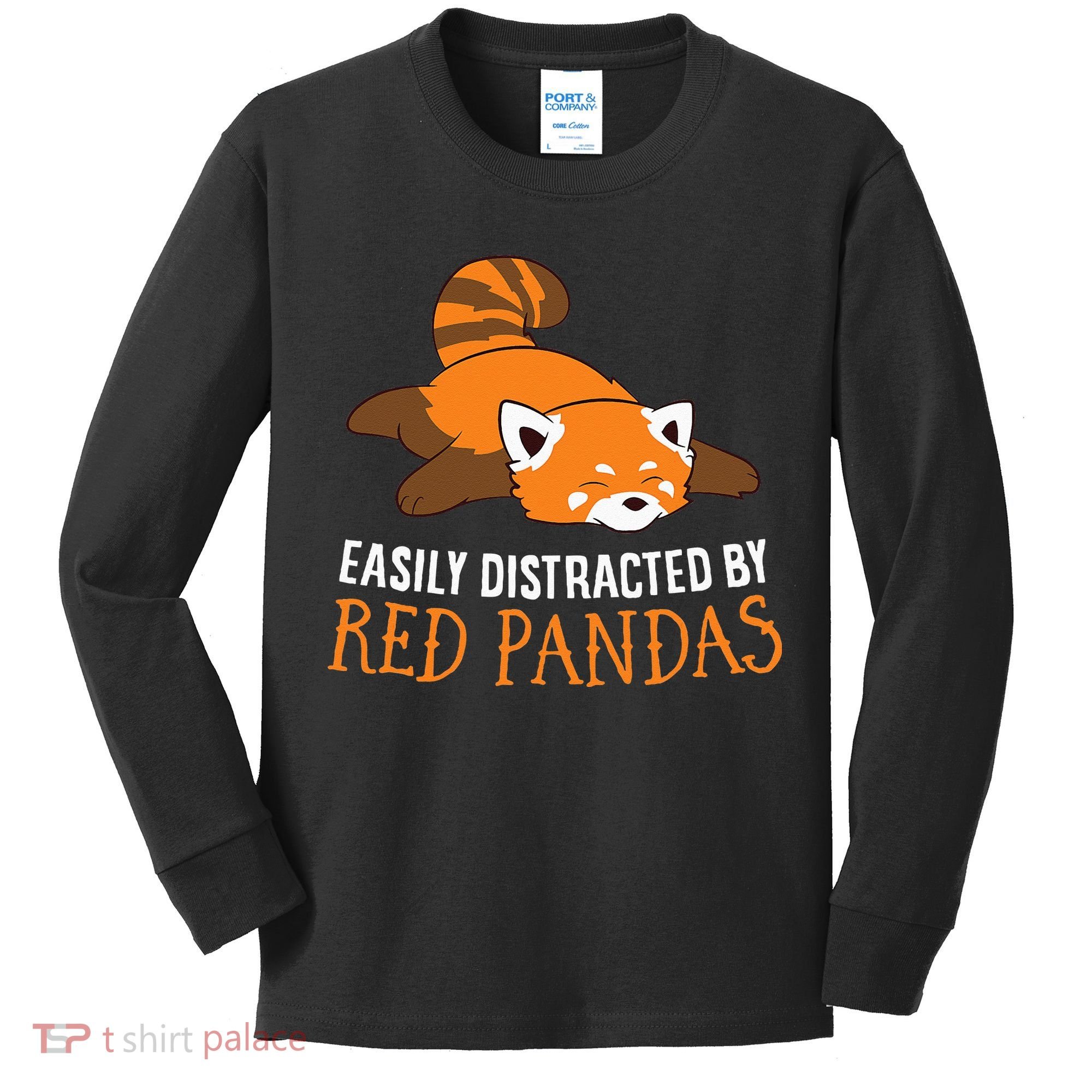 Red Panda Love Easily Distracted By Red Pandas Kids Long Sleeve Shirt