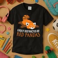 Red Panda Love Easily Distracted By Red Pandas Kids T-Shirt thumb 3