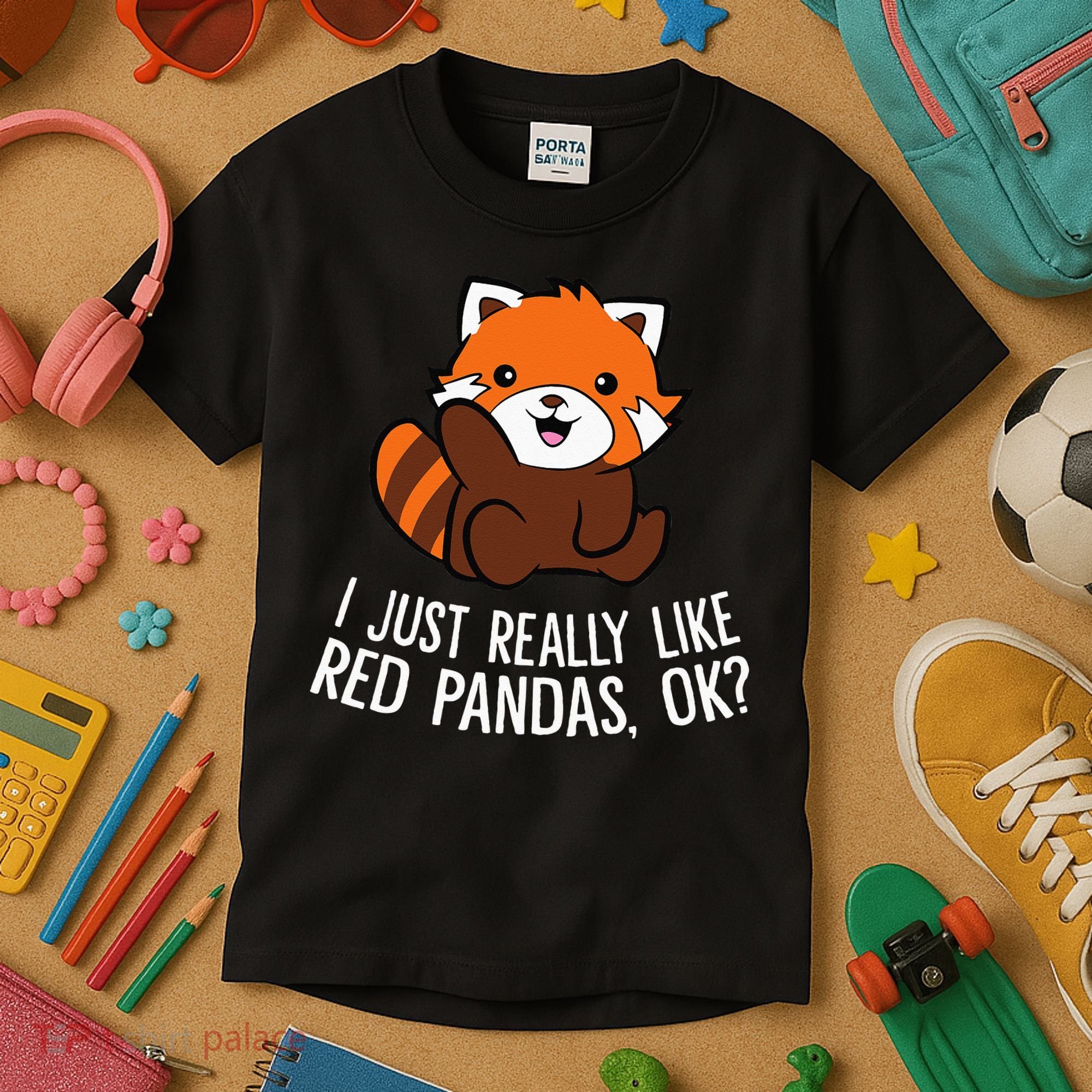 Red Panda Lover I Just Really Like Red Pandas Ok Kids T-Shirt