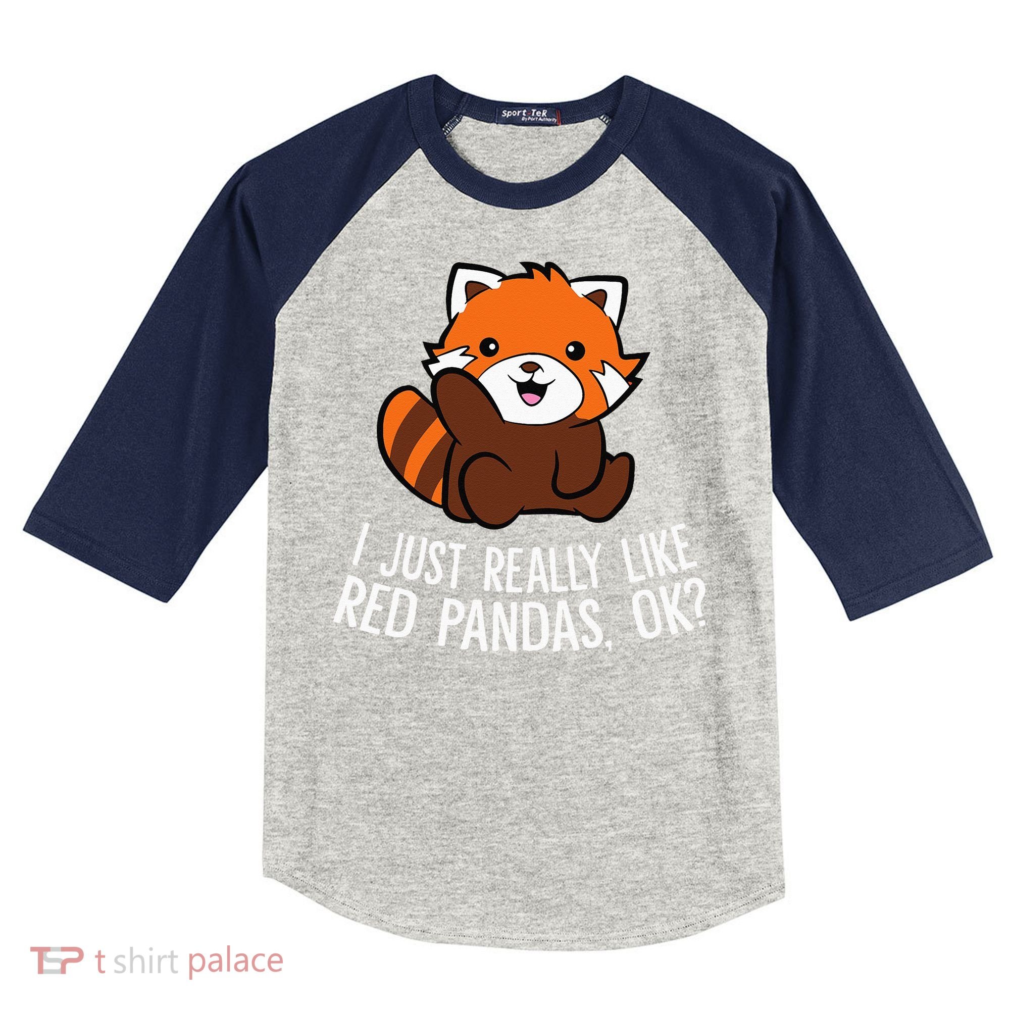 Red Panda Lover I Just Really Like Red Pandas Ok Kids Colorblock Raglan Jersey