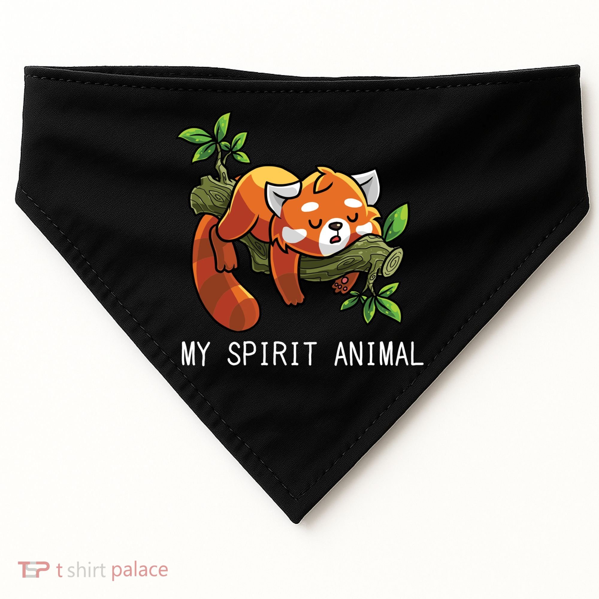 Red Panda Lazy Spirit Animal Gift USA-Made Doggie Bandana