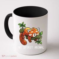 Red Panda Lazy Spirit Animal Gift Coffee Mug thumb 0