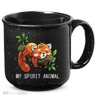 Red Panda Lazy Spirit Animal Gift 15oz Campfire Ceramic Mug thumb 0