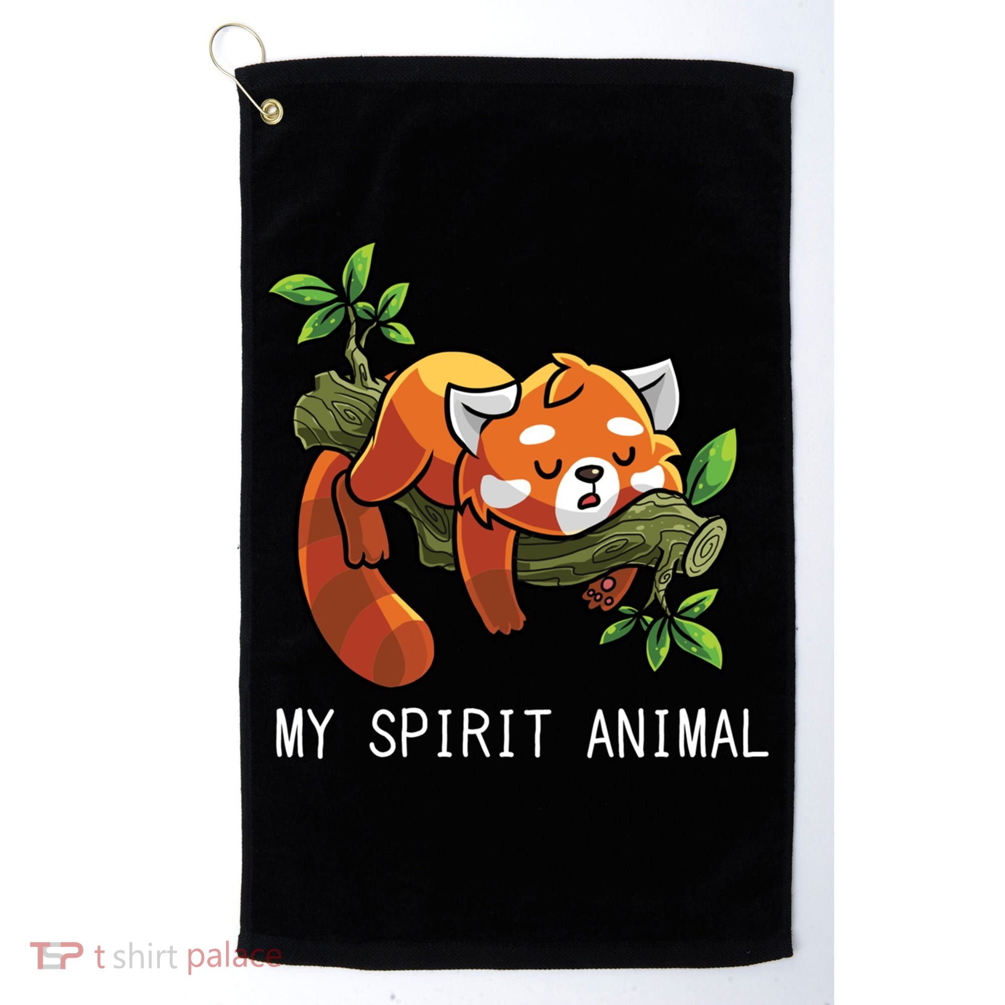 Red Panda Lazy Spirit Animal Gift Golf Towel