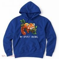 Red Panda Lazy Spirit Animal Gift Hoodie thumb 0