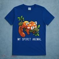 Red Panda Lazy Spirit Animal Gift T-Shirt thumb 5