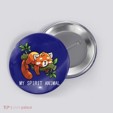 Red Panda Lazy Spirit Animal Gift Button