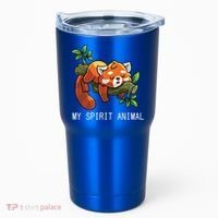 Red Panda Lazy Spirit Animal Gift Tumbler thumb 0