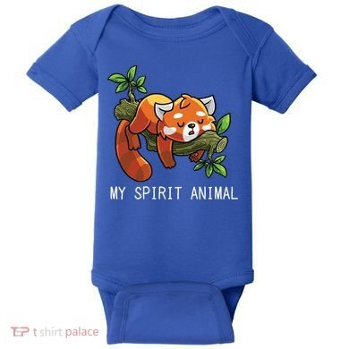 Red Panda Lazy Spirit Animal Gift Baby Bodysuit
