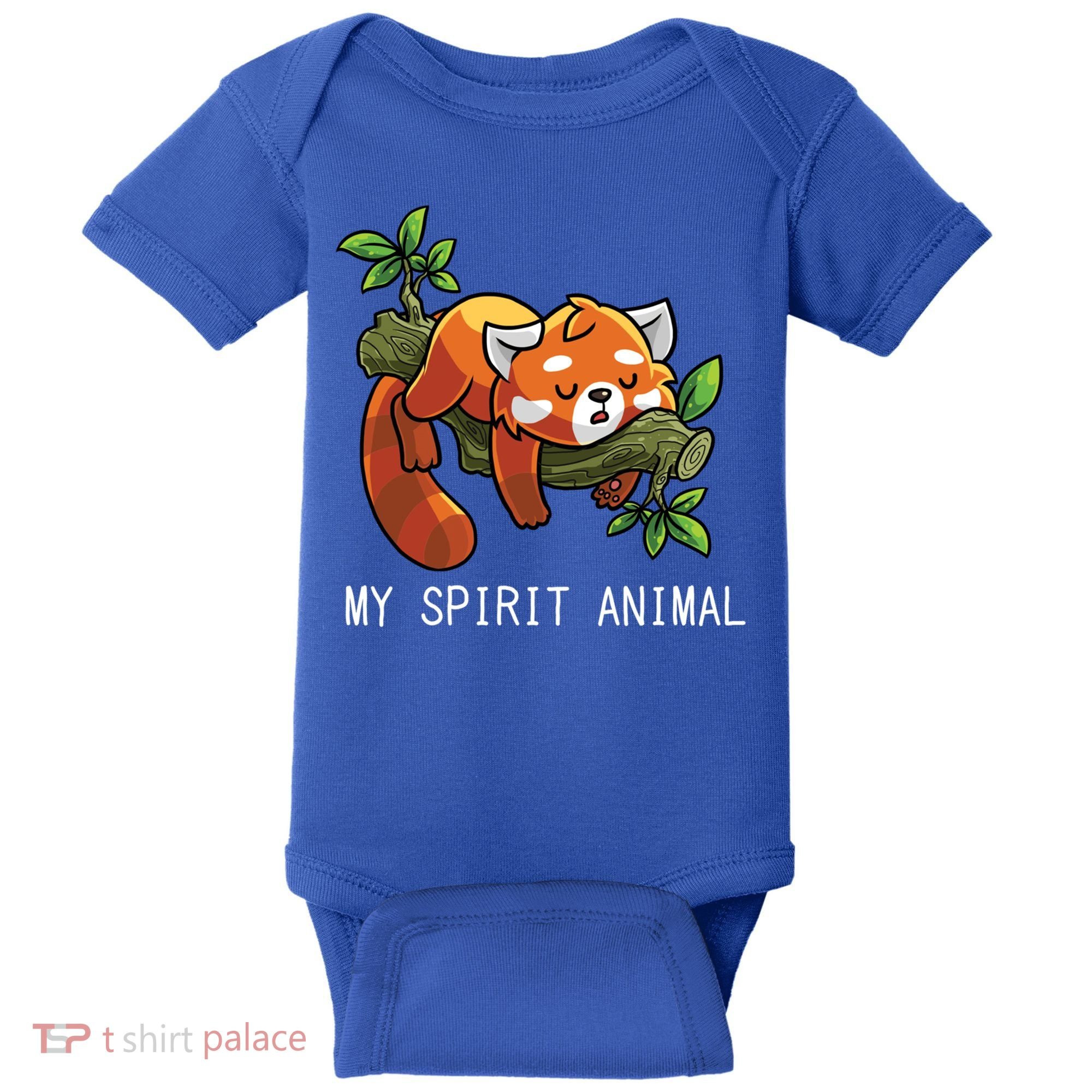 Red Panda Lazy Spirit Animal Gift Baby Bodysuit