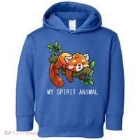 Red Panda Lazy Spirit Animal Gift Toddler Hoodie thumb 0