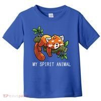Red Panda Lazy Spirit Animal Gift Toddler T-Shirt thumb 0