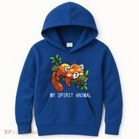 Red Panda Lazy Spirit Animal Gift Kids Hoodie thumb 0