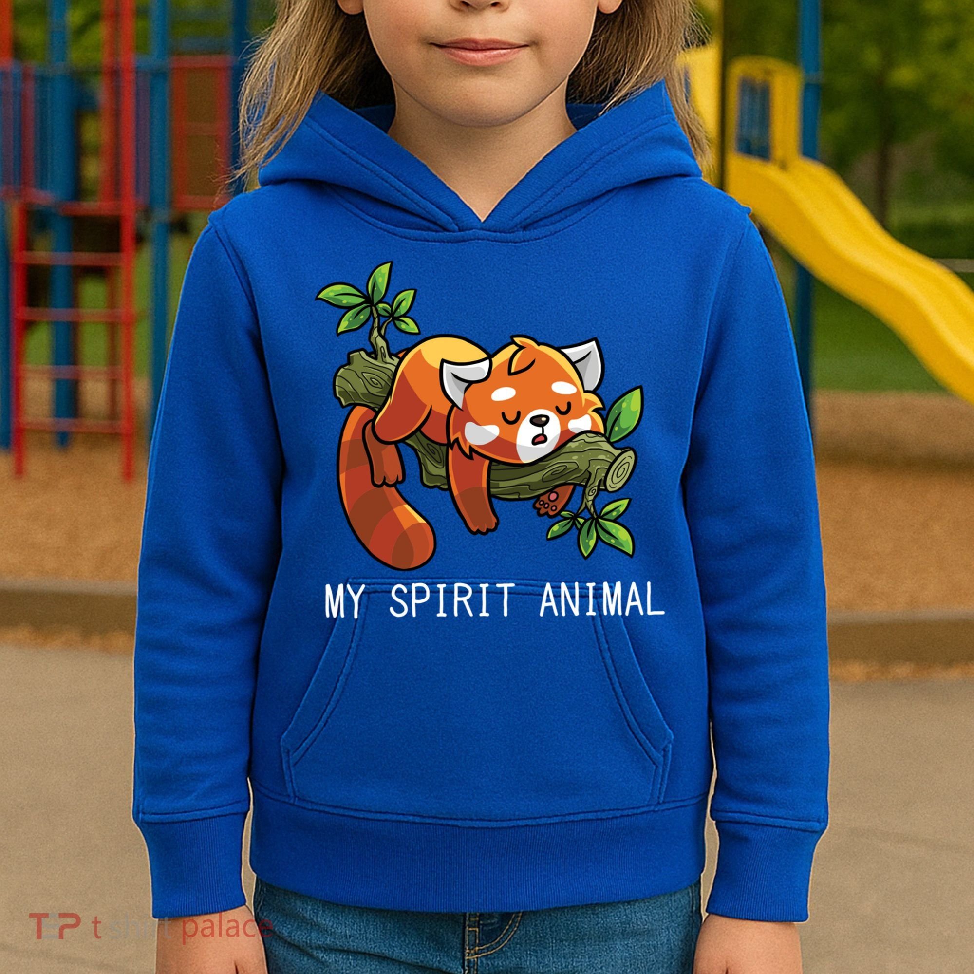 Red Panda Lazy Spirit Animal Gift Kids Hoodie