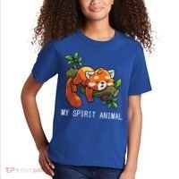 Red Panda Lazy Spirit Animal Gift Kids T-Shirt thumb 2