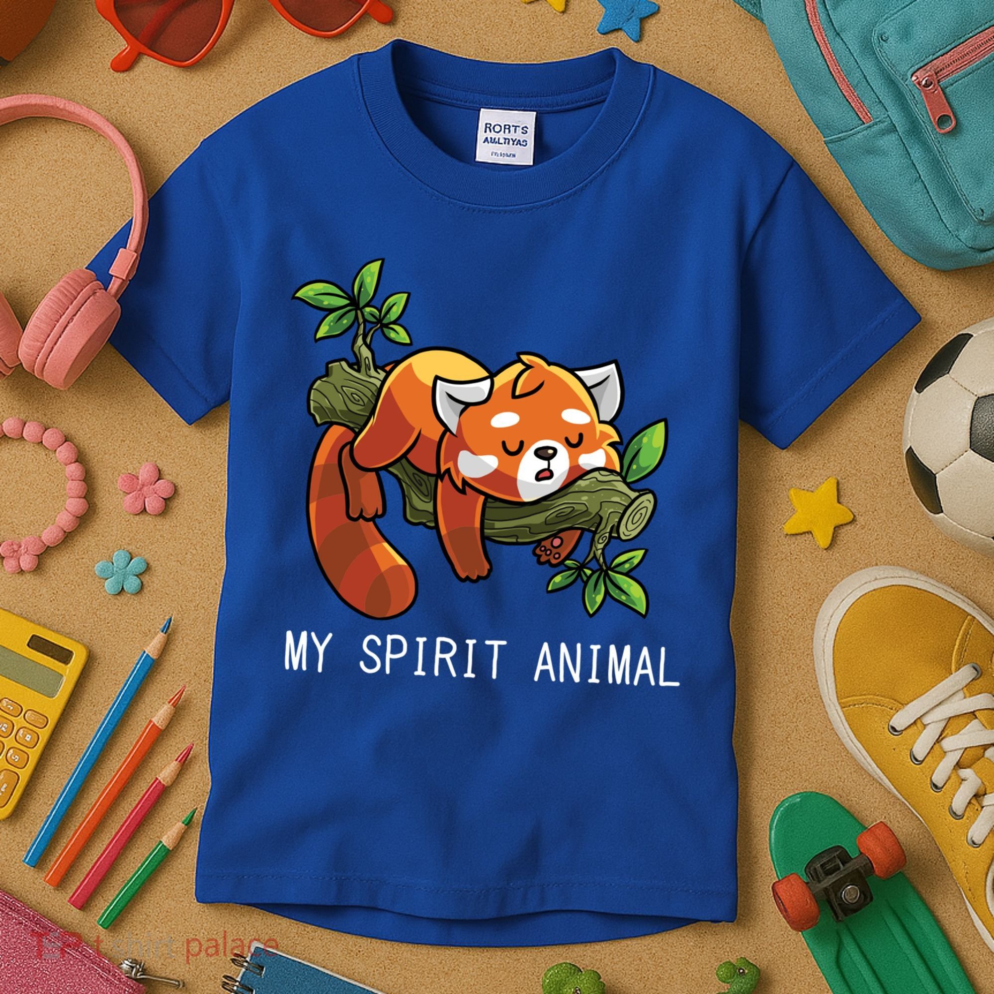 Red Panda Lazy Spirit Animal Gift Kids T-Shirt