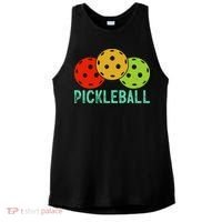 Retro Pickleball Logo Ladies PosiCharge Tri-Blend Wicking Tank thumb 0