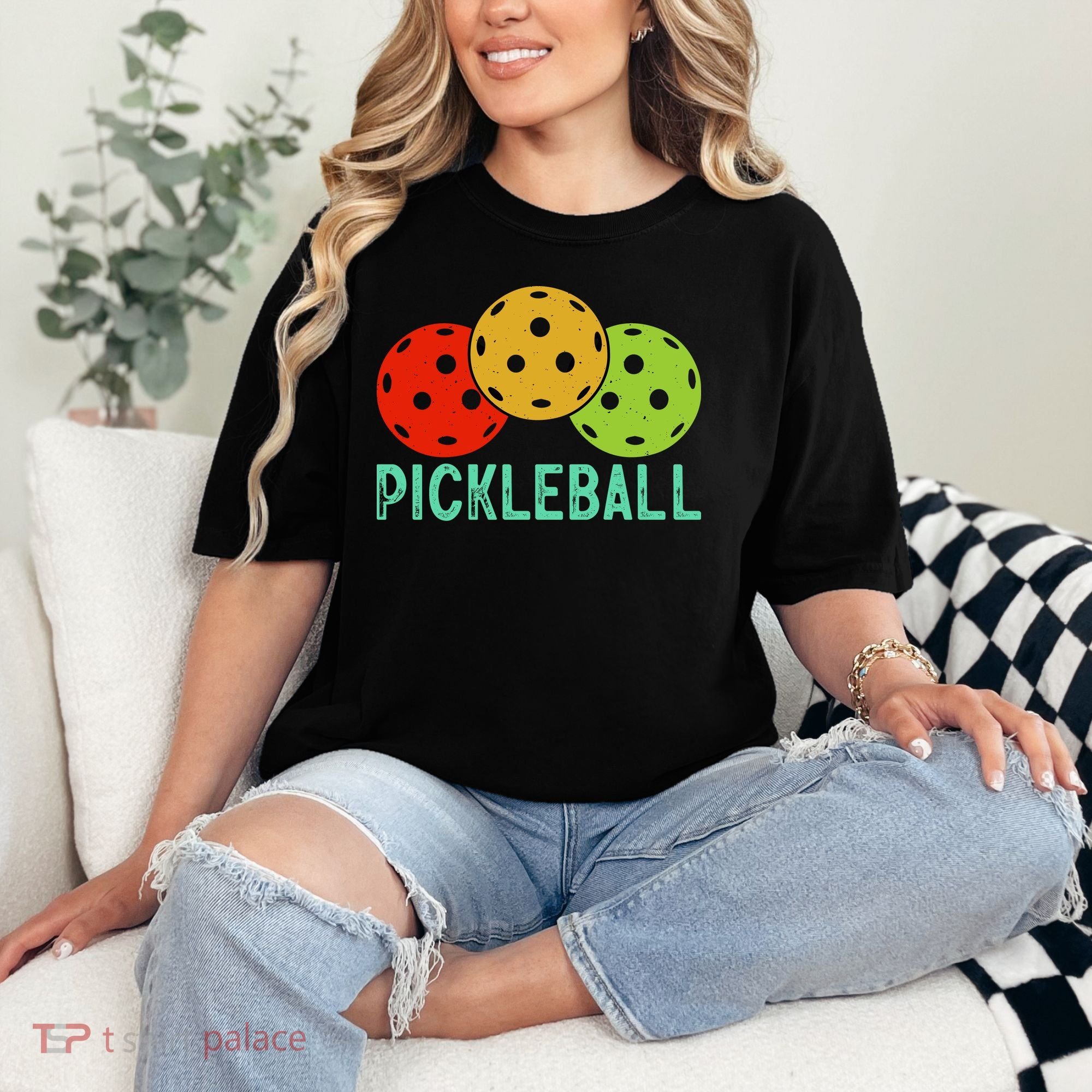 Retro Pickleball Logo Comfort Colors T-Shirt