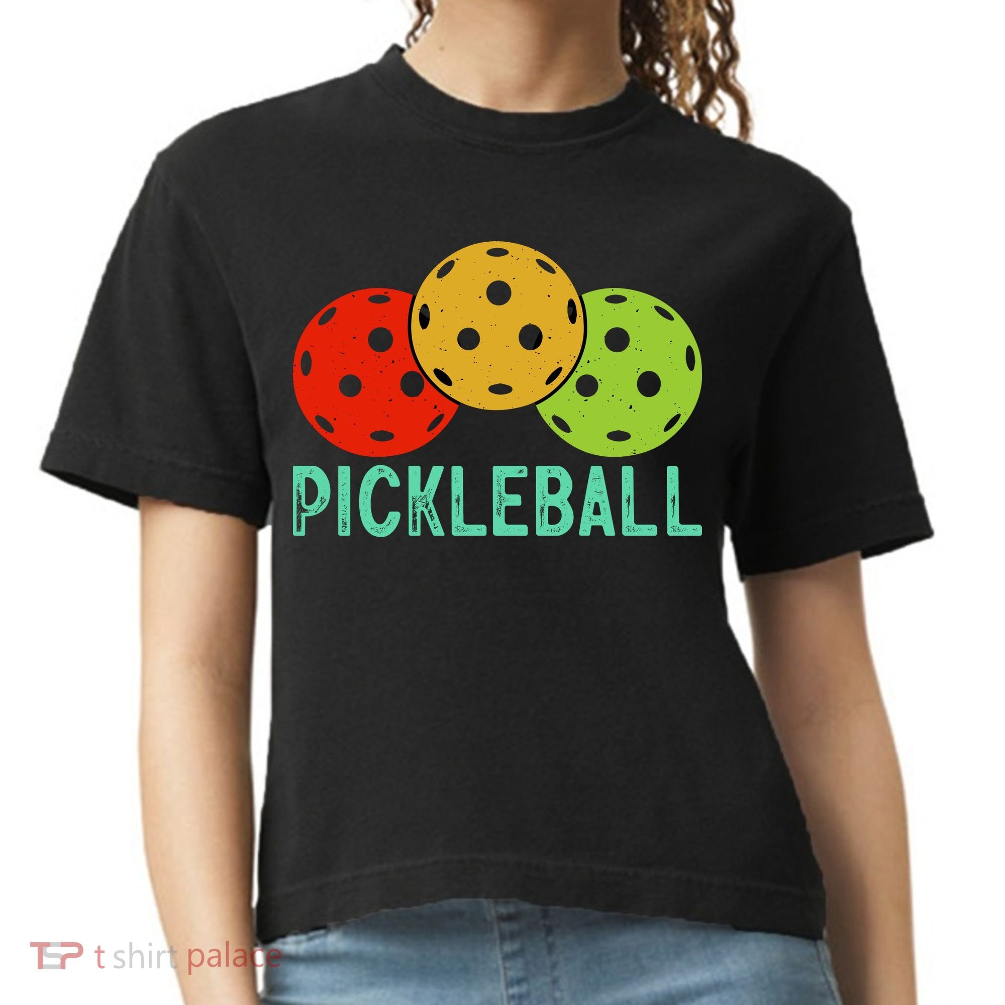 Retro Pickleball Logo Comfort Colors Boxy T-Shirt