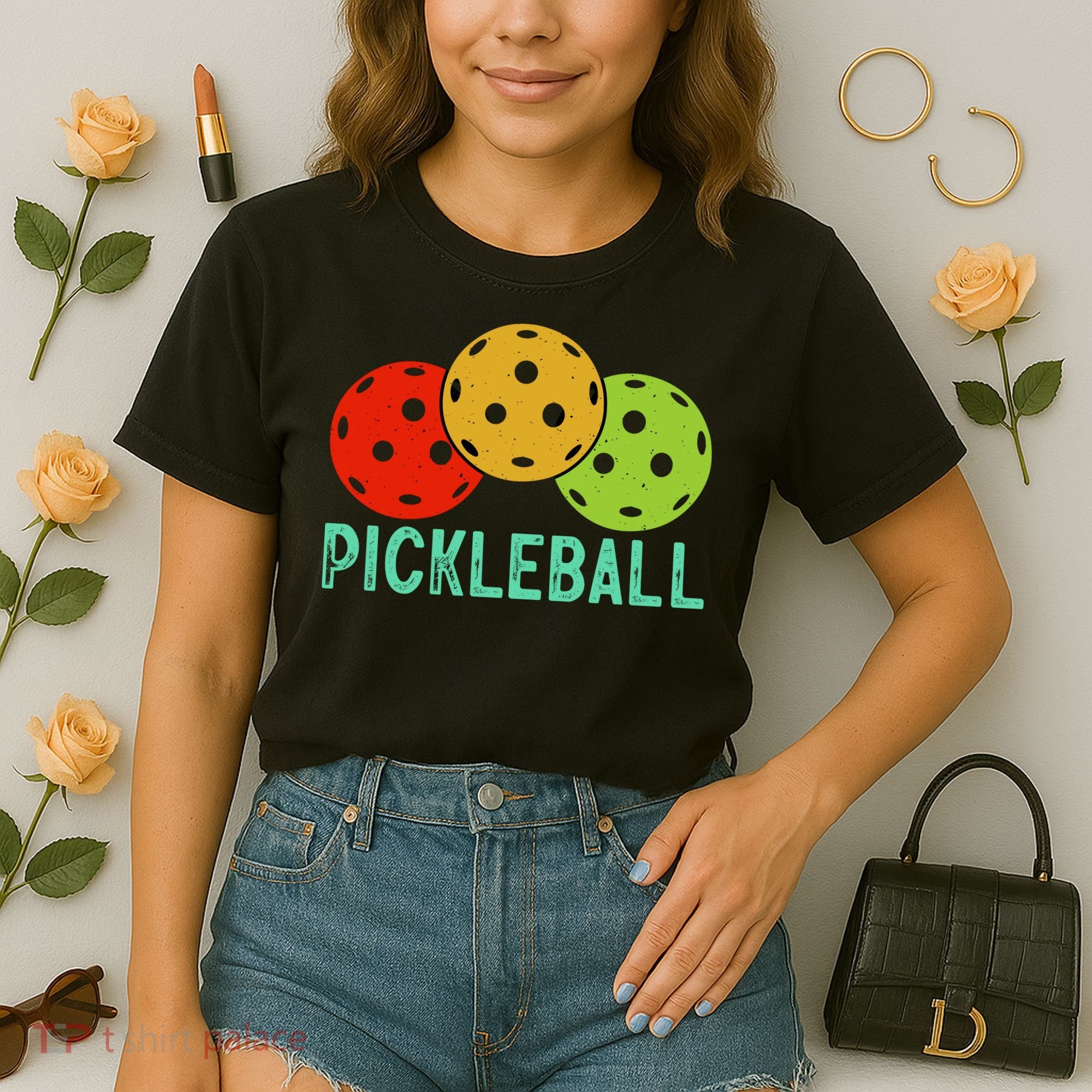 Retro Pickleball Logo Comfort Colors Boxy T-Shirt