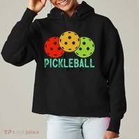 Retro Pickleball Logo Ladies Heavyweight Boxy Pullover Hoodie thumb 0