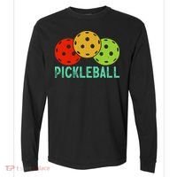 Retro Pickleball Logo Comfort Colors Heavyweight Long Sleeve T-Shirt thumb 0