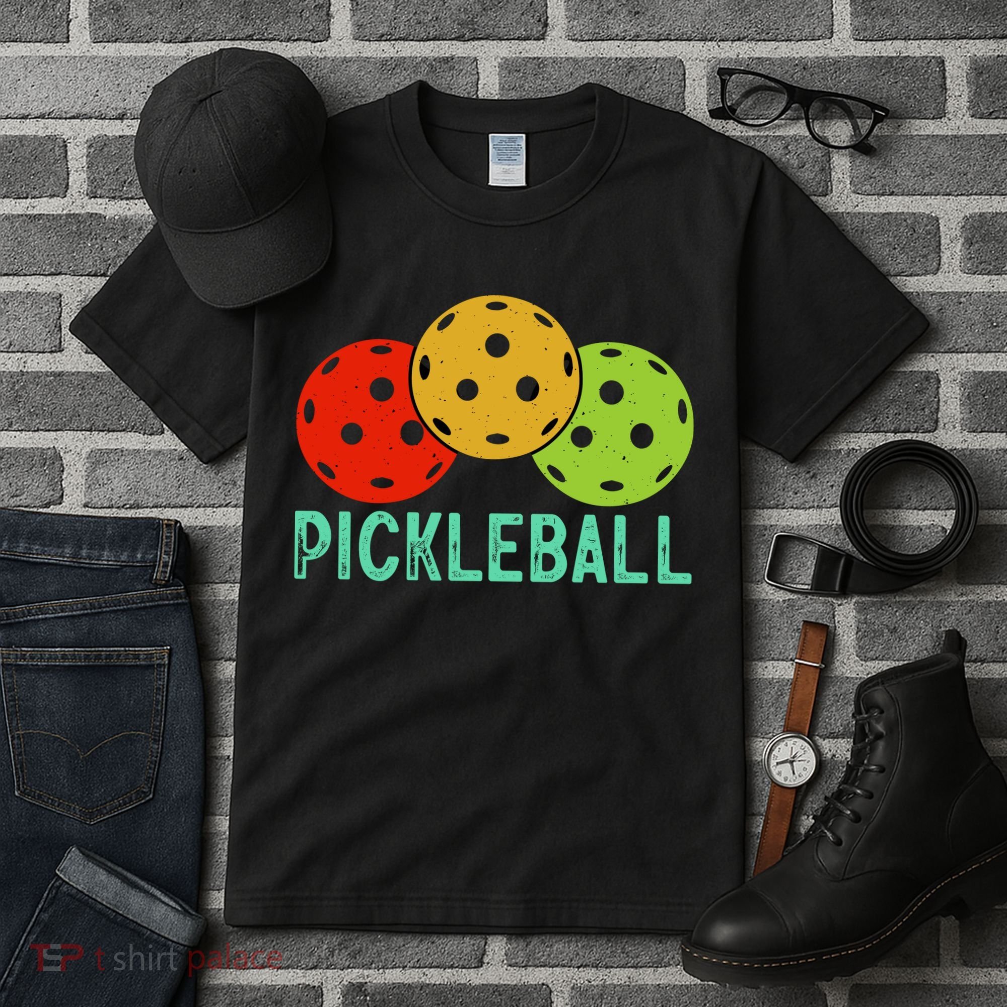 Retro Pickleball Logo Tall T-Shirt